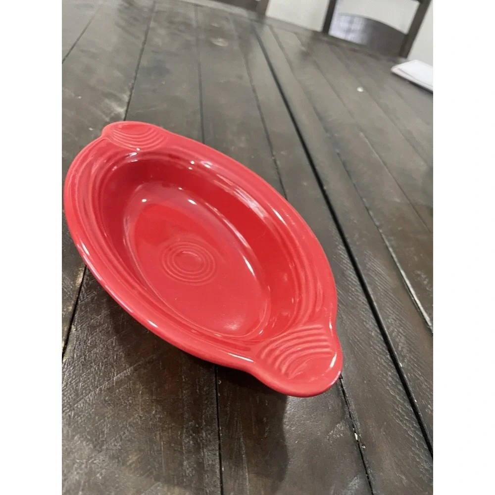 Homer Laughlin Fiesta‎ Open Individual Casserole Dish in Scarlet Red